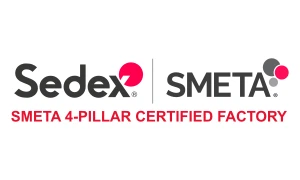 Sedex SMETA 4-Pillar Certified Factory